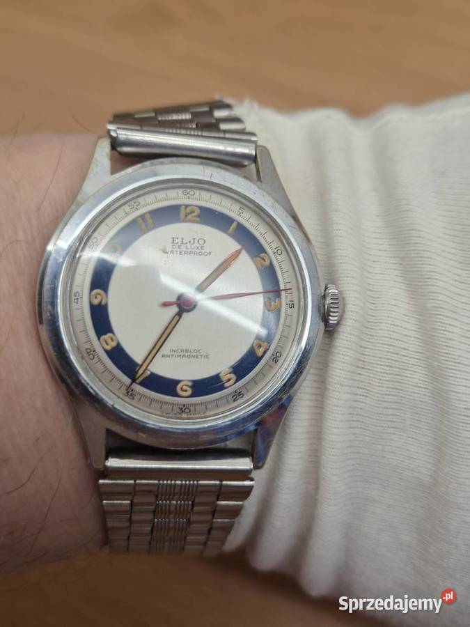 Rzadki unikalny zegarek Eljo de Luxe SWISS Męskie śląskie Chorzów