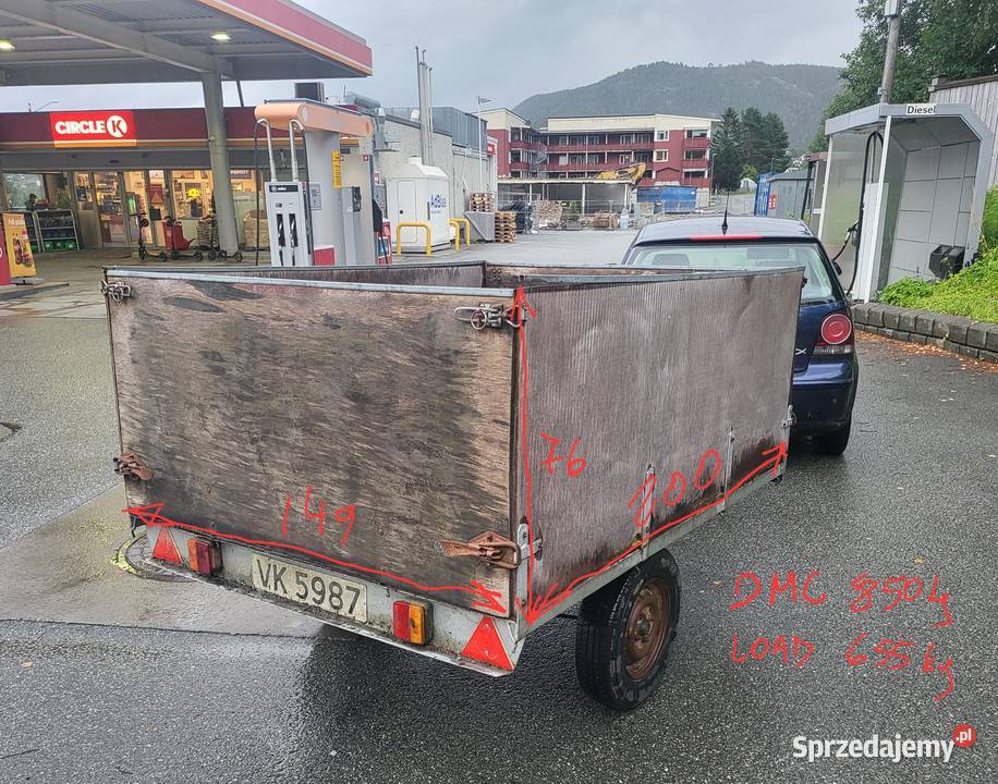 Przyczepa Klett 850 dmc hamulec najazdowy Kętrzyn