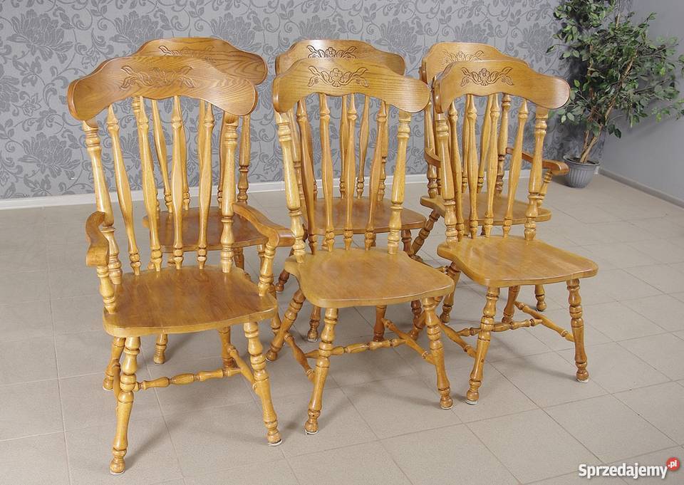 Krzesła w amerykańskim stylu 6 komplet 4768 Meble Nysa