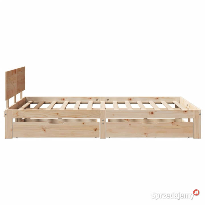 Rama łóżka z szufladami sosnowa 140 x 190 Warszawa