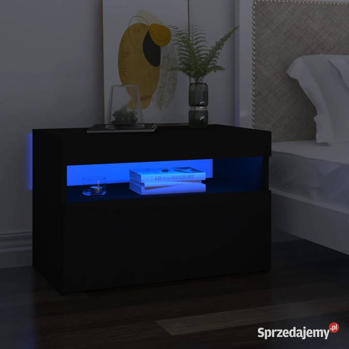 Szafka pod TV z oświetleniem LED czarna 60x35x40 mazowieckie Warszawa sprzedam