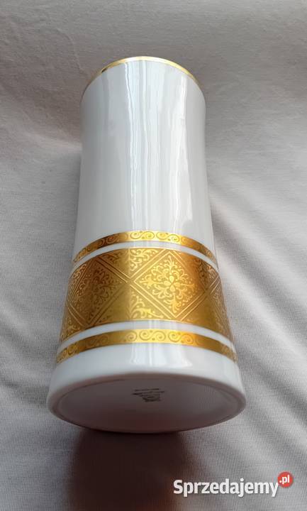 Wazon ze złoceniami w stylistyce Mid Century Koźminek