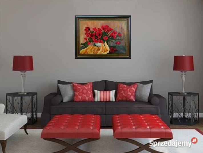 Obraz olejny Tulipany lubelskie Lublin sprzedam
