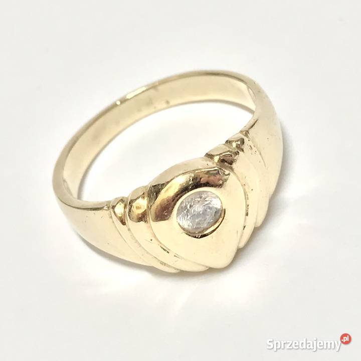 Złoty PIERŚCIONEK 14K cudny KAMIEŃ KRÓLEWNY 15 mazowieckie Warszawa