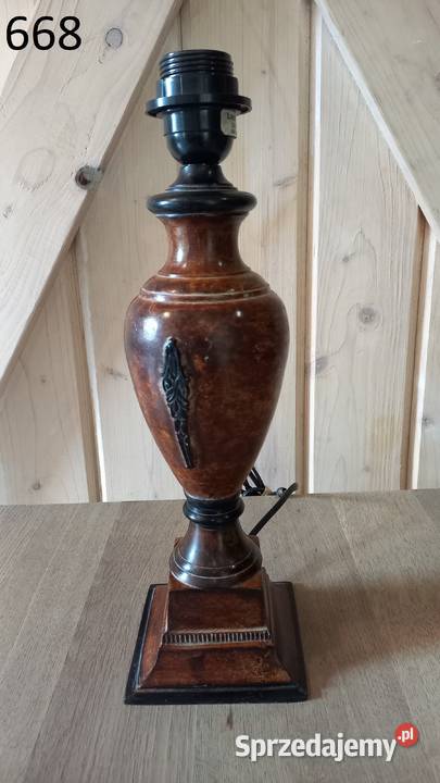 Lampka metalowa ciężka Stołowa Gabinetowa Nocna Gawroniec