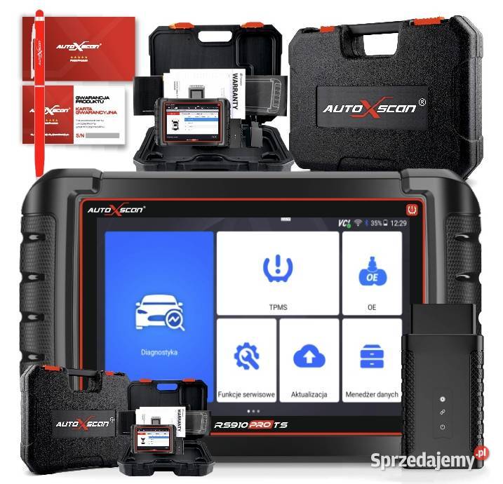 AUTOXSCAN RS 910 PRO TS KIT ADAPTERY Tester lubuskie Gorzów Wielkopolski