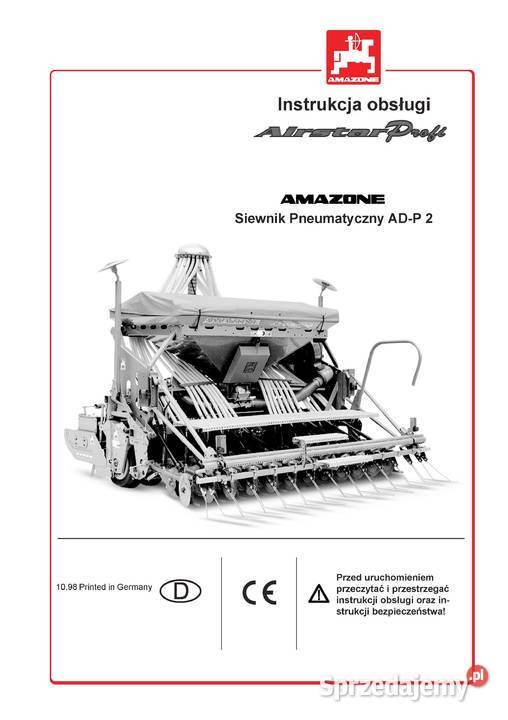 Amazone Instrukcja obsługi ADP 2 Airstar adp 302 Szamotuły sprzedam