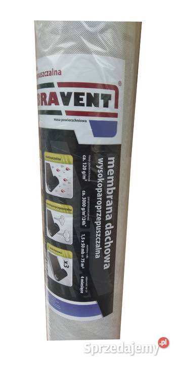MEMBRANA DACHOWA Folia dachowa 15m x50mb 75m2 Myślenice
