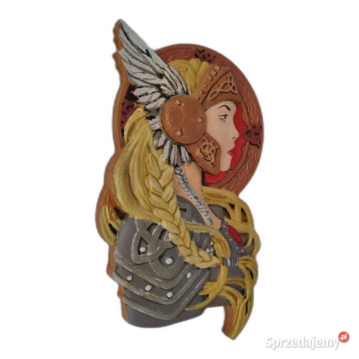 Płaskorzeźba Nordic Valkiria Ręcznie Malowana zachodniopomorskie Malechowo sprzedam