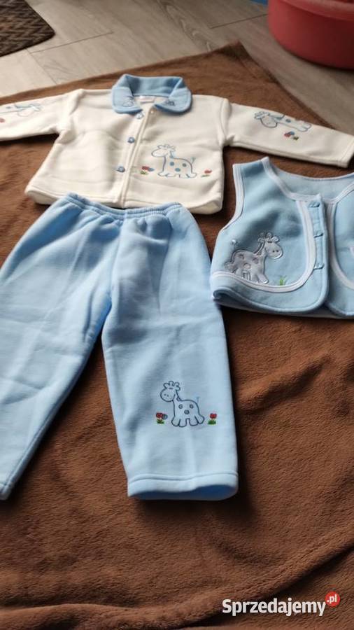 komplet chłopięcy spodnie bluza kamizelka Poznań