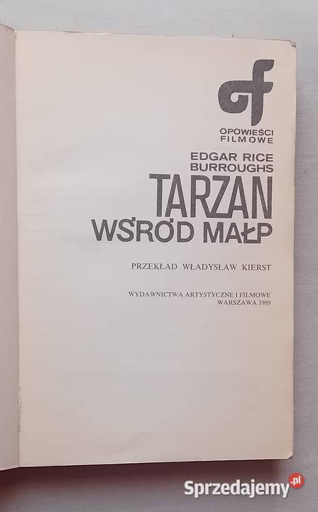 E R Burroughs Tarzan wśród małp WAiF 1989 Koźminek