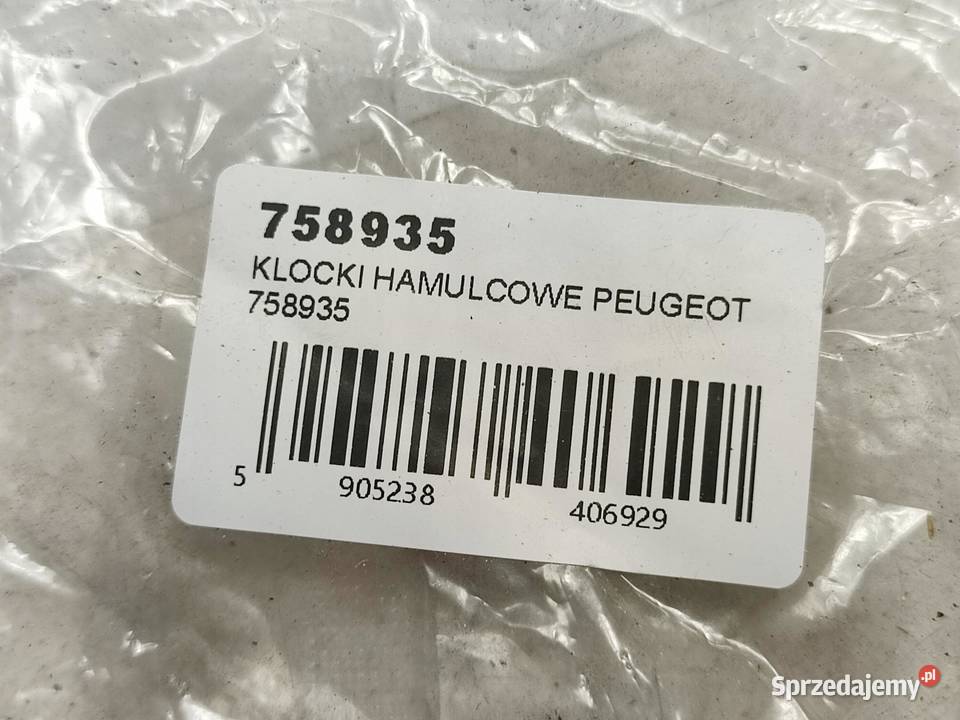 KLOCKI HAMULCOWE PEUGEOT SATELIS 125300 20062016