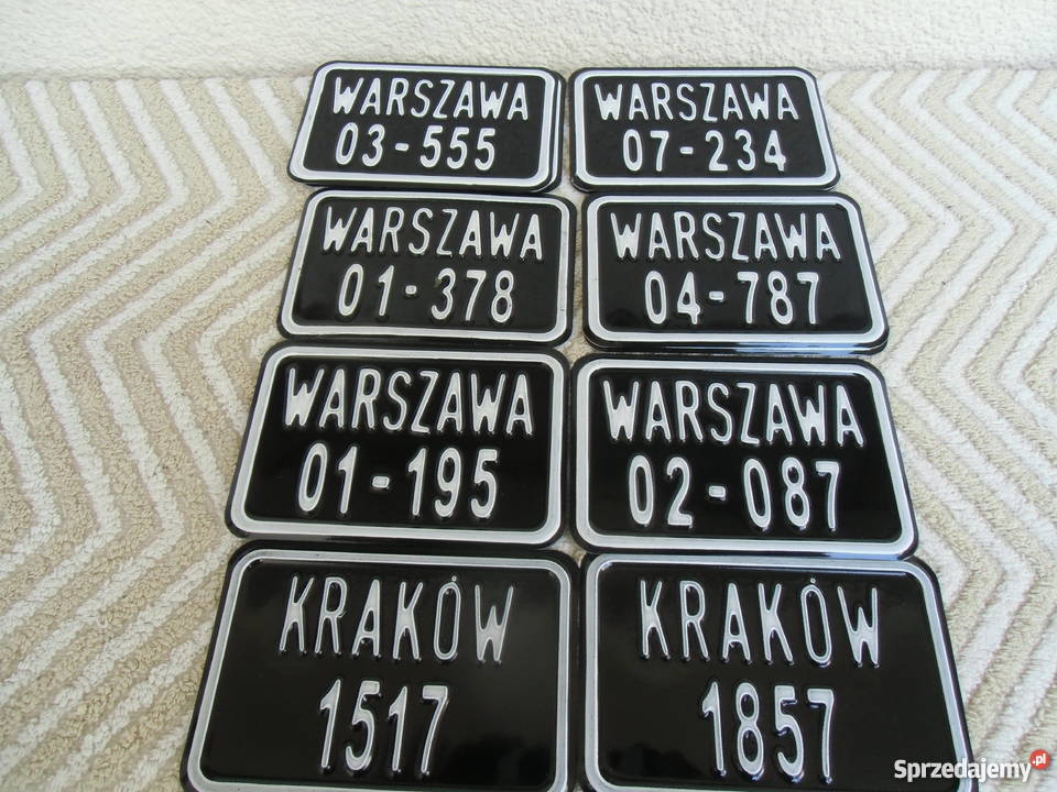 Tablice Rej do starych rowerów Replika tablic z Warszawa