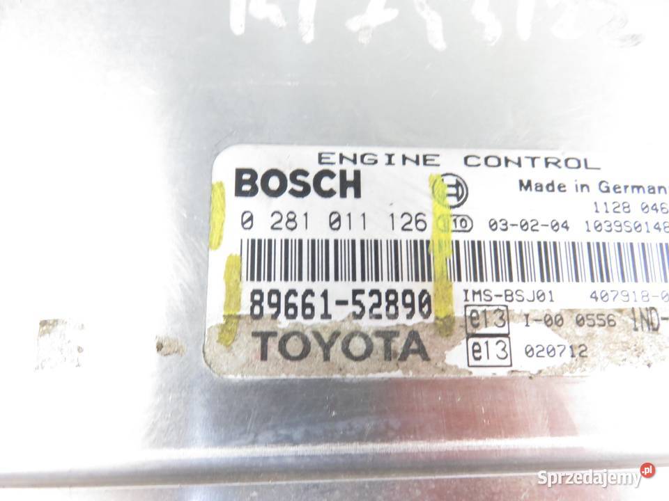 STEROWNIK TOYOTA YARIS I 14 D4D 0281011126