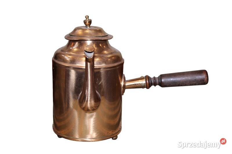 Mosiężny dzbanek z rączką 86 Antyki