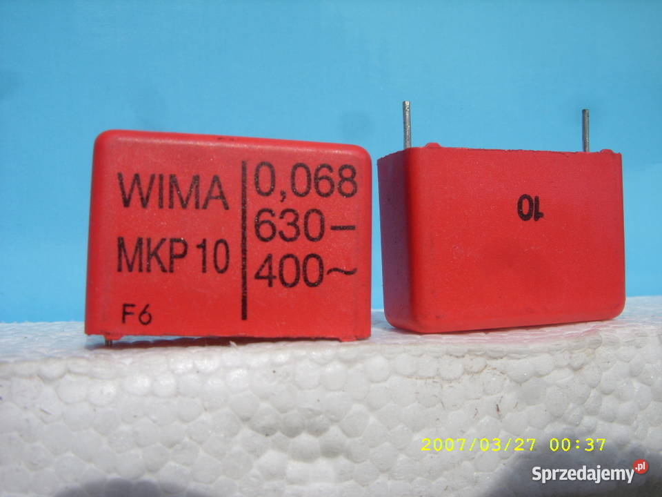 Kondesator MKP 10 68 nF 630 V 400 V zm WIMA nowy Części i akcesoria Wołów