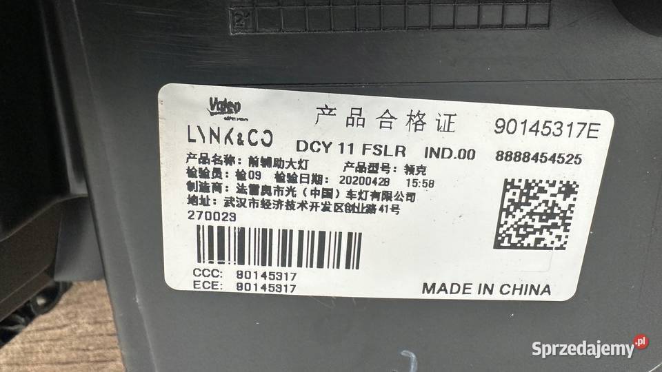 LYNK CO LAMPA PRZEDNIA PRAWA EUROPEJSKA Gorzów Wielkopolski