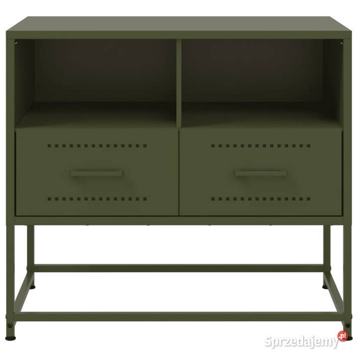Szafka pod telewizor oliwkowa 68x39x605 stalowa