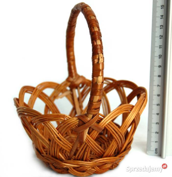 Koszyk okrągły koszyczek wiklinowy wielkanocny lubelskie Lublin
