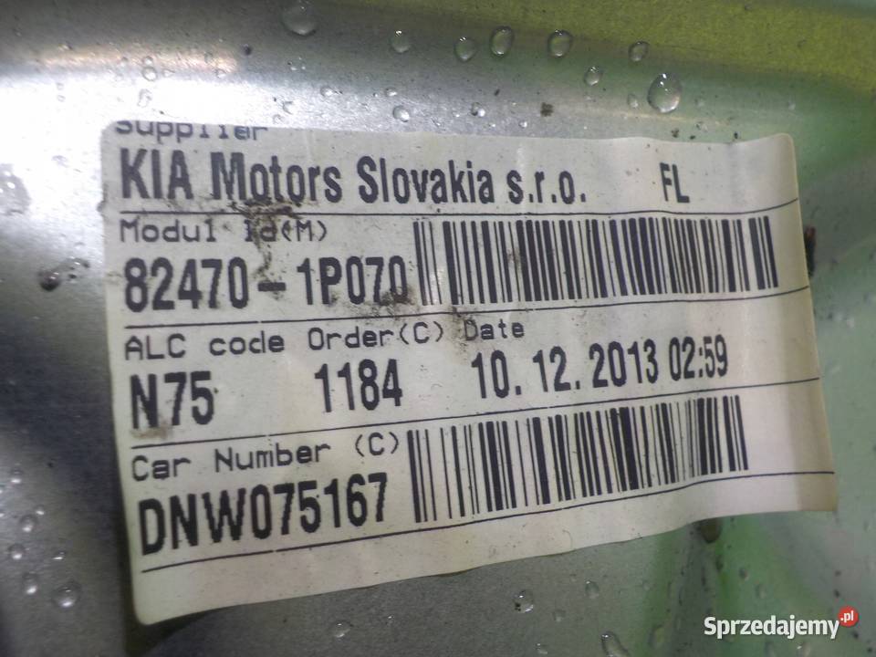 KIA VENGA 14 CRDI LIFT 14r 5D podnosnik szyby Suków