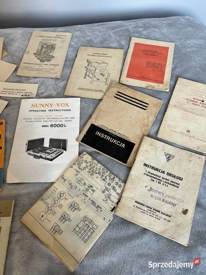 Ulotki instrukcje obsługi z PRLu HIT Jasło