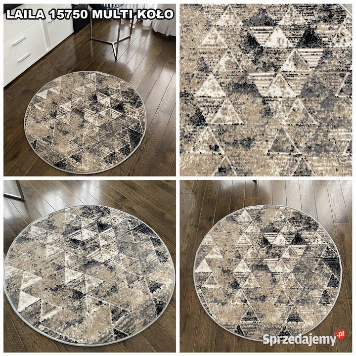 OKRĄGŁY DYWAN 100X100 GĘSTY WŁOS LAILA 15750 Białystok sprzedam