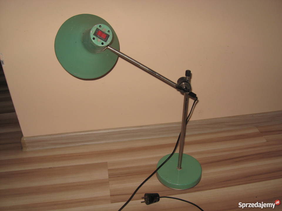 Lampa biurkowa PRL Loft Vintage oryginalna firmy inny kolor Grodziczno
