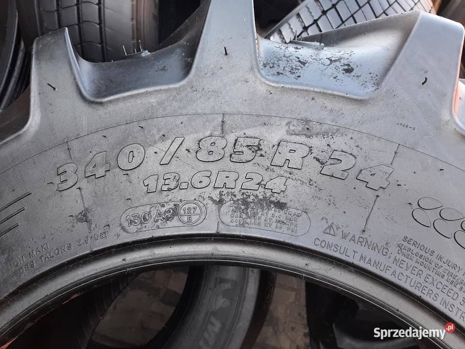 2x Opona używana rolnicza 34085R24 136R24 KLEBER Zaścianki sprzedam