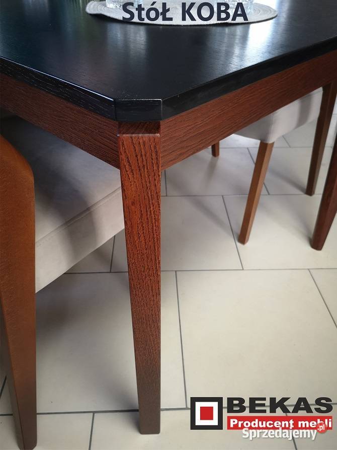 Śliczny Stylowy Stół KOBA 160 4 Krzesła 6 Bekas 76cm Szczecin