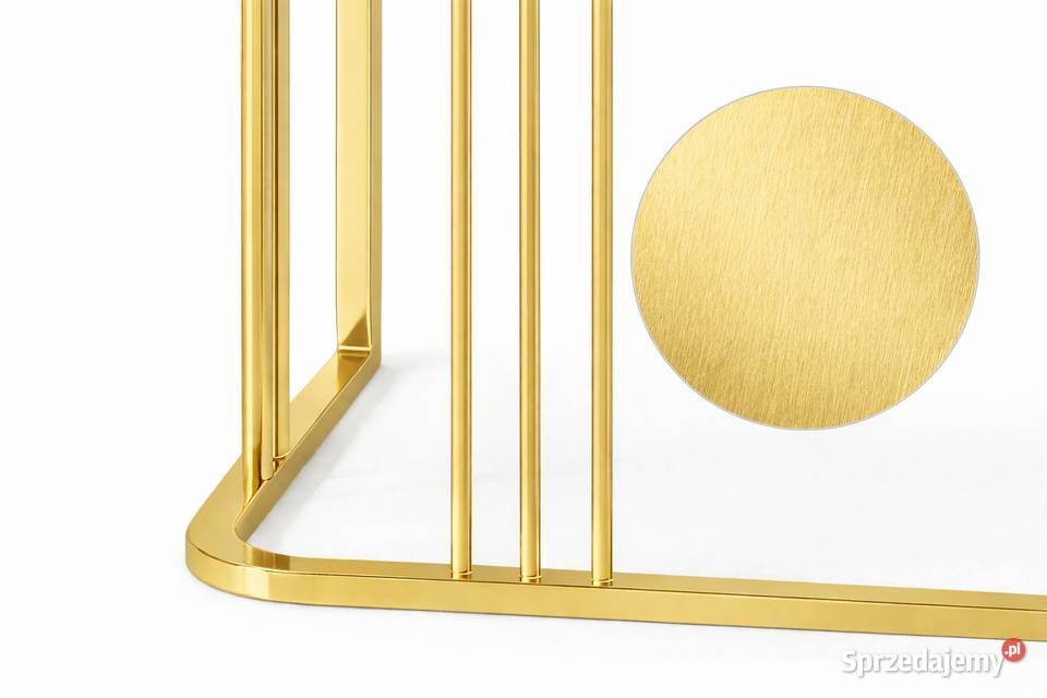 Zestaw mebli biurowych Avenis biało złote biurko