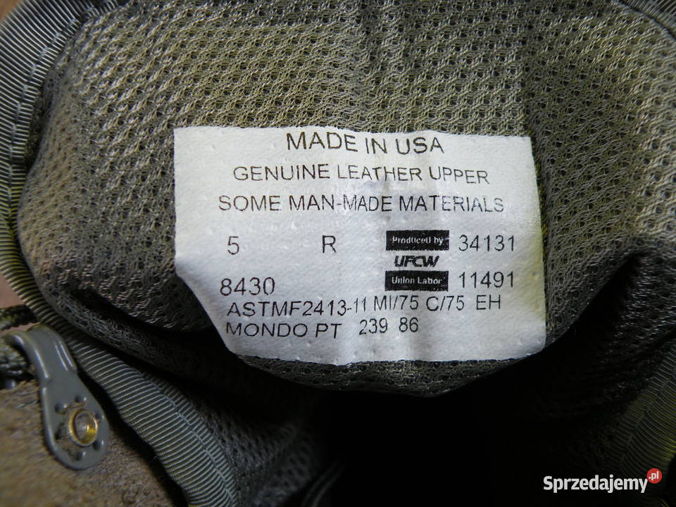 Buty USAF UFCW VIBRAM 5R steel toe Wrocław