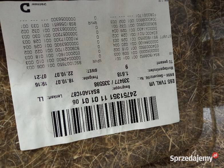 TAPICERKA BOCZEK PRAWY PRZÓD SKÓRZANA Bmw Seria