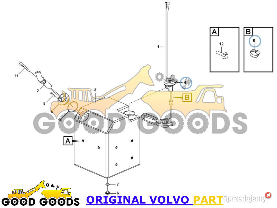 VOLVO CZUJNIK POZIOMU TEMPERATURY ADBLUE Władysławów sprzedam