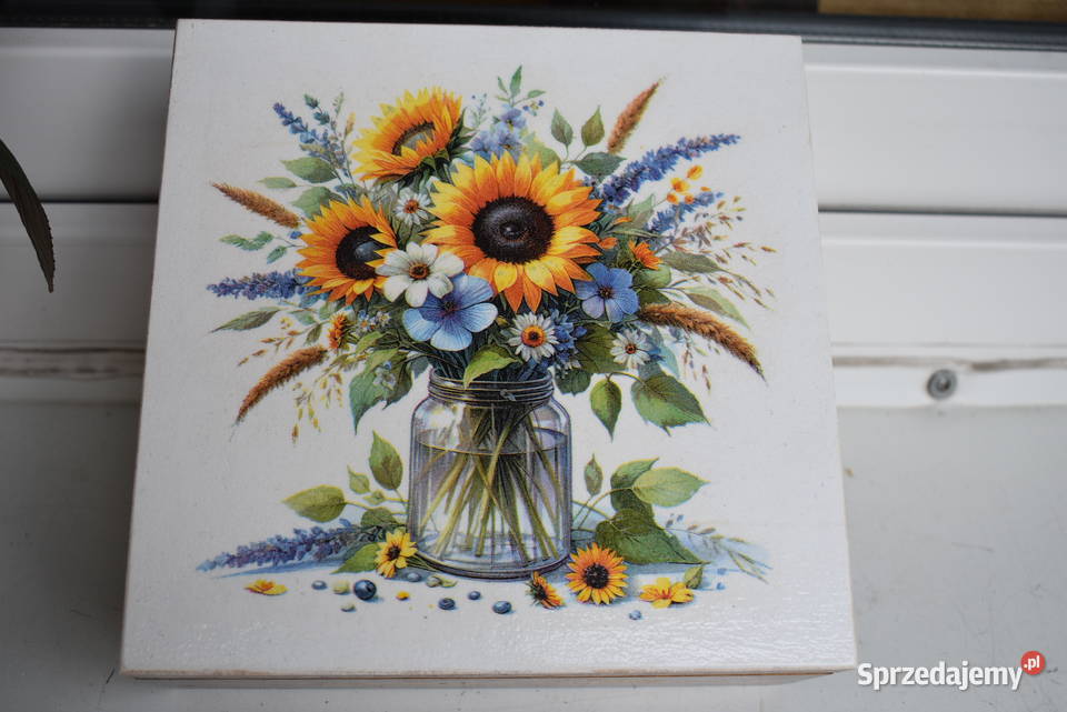 Szkatułka pudełko decoupage rękodzieło