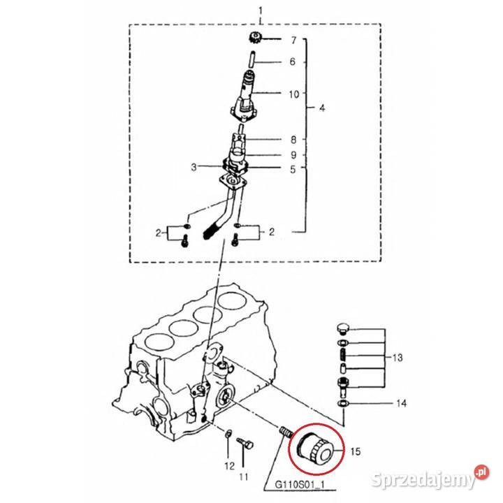 Filtr oleju silnikowego LS Tractor M20 x 15 Tajęcina