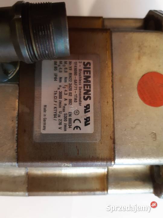 Silnik Siemens 1fk60606af711ta0 servo 3 fazowy