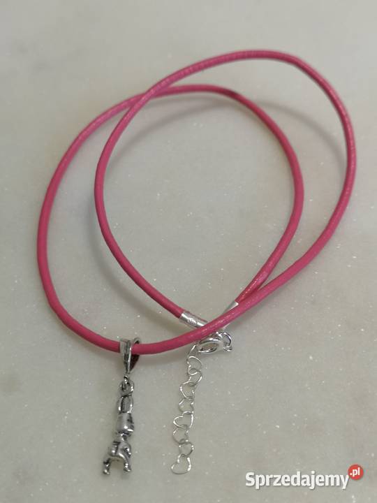 naszyjnik choker z króliczkiem srebrne Toruń