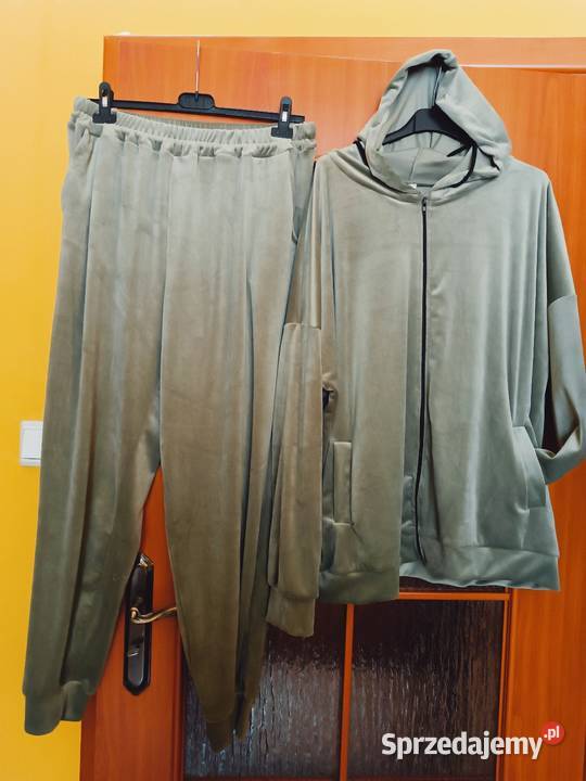 Dres oliwkowy komplet bawełna Odzież sportowa Cieszyn