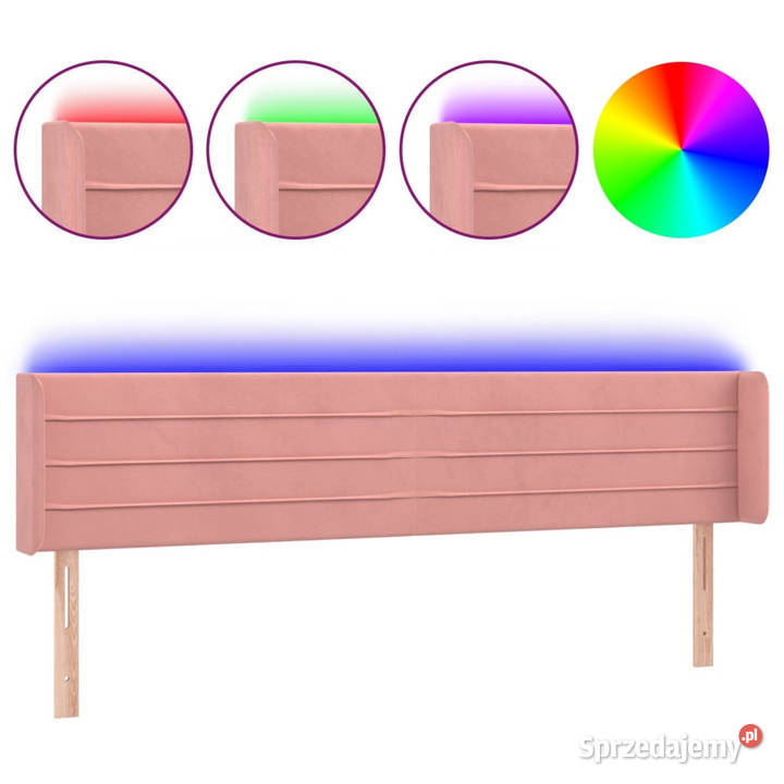 Zagłówek do łóżka z LED różowy 203x16x7888 Warszawa sprzedam