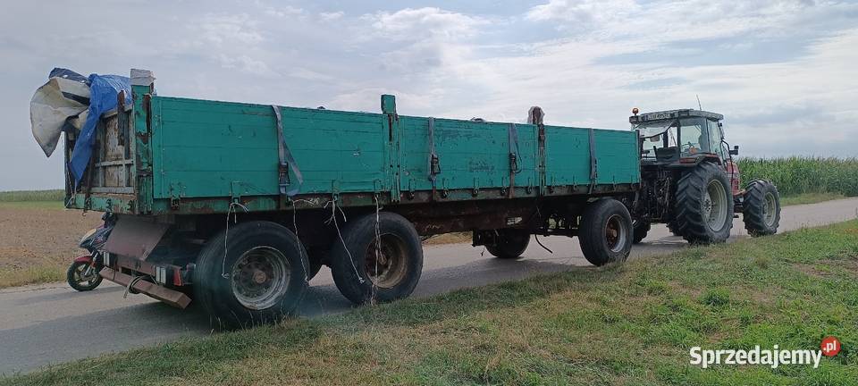 Przyczepa 3 osiowa wywrot 3 strony nieuszkodzony Łuków sprzedam