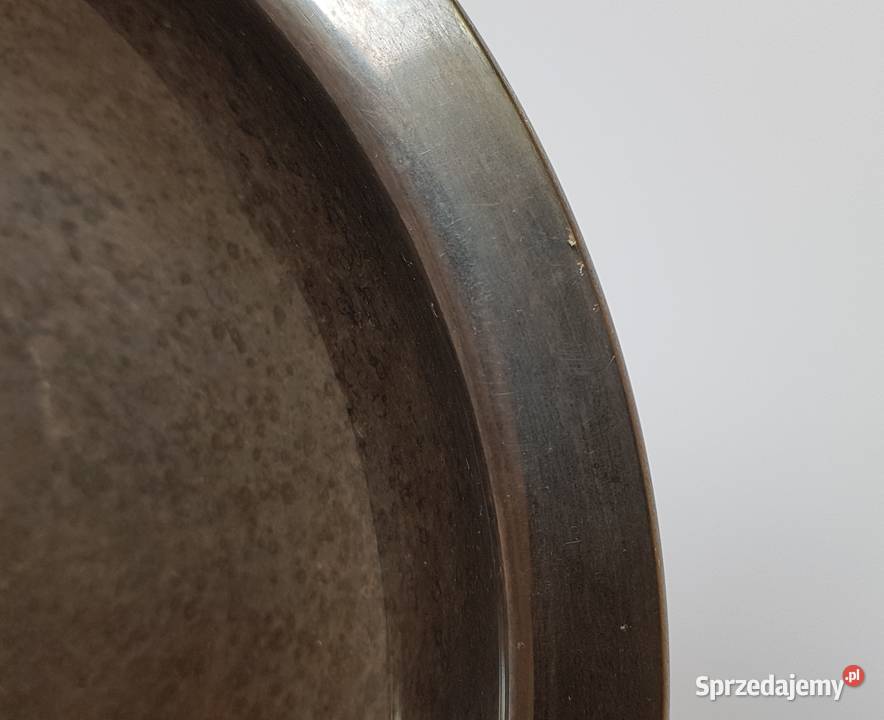 Sygnowana platerowana patera na nóżkach Resovia Dąbrowa Górnicza