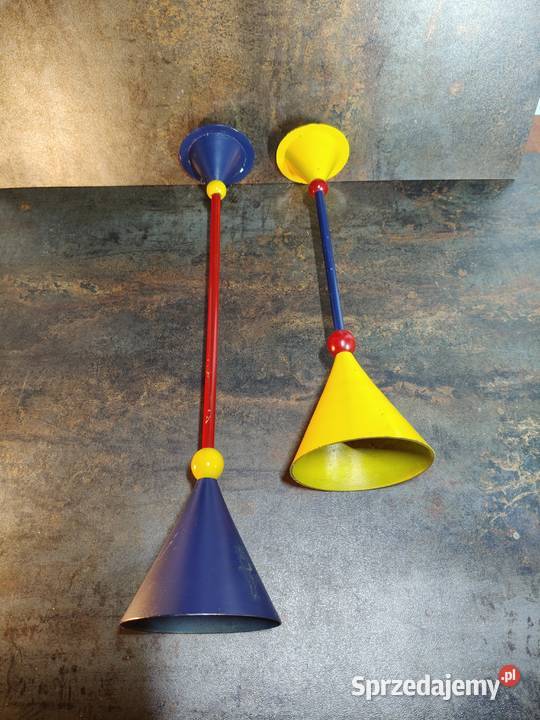 Świeczniki 2 Memphis style vintage lata 80 Kalisz