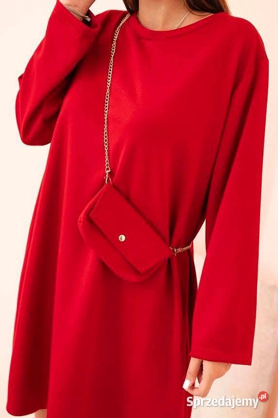 Sukienka damska wiskozowa Plus Size z torebką na Rozmiar uniwersalny sprzedam