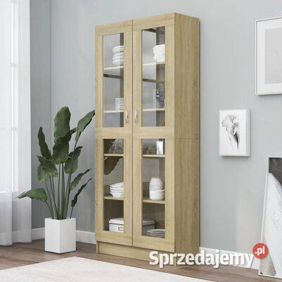 vidaXL Witryna dąb sonoma 825x305x1855 materiał Półki mazowieckie sprzedam