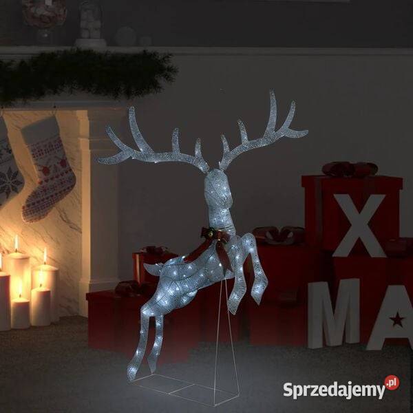 vidaXL Lecący renifer świąteczny biały 120 Boże Narodzenie Warszawa