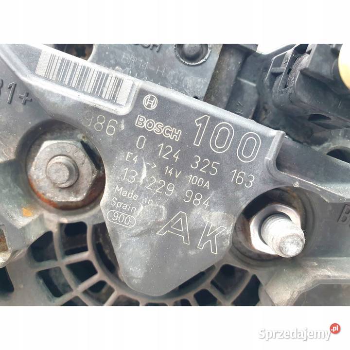 ALTERNATOR Opel Astra J Meriva B Zafira C 16 16V osobowe Chełm