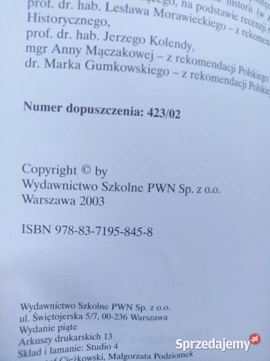 Historia maturzysty najtańsze podręczniki Warszawa sprzedam