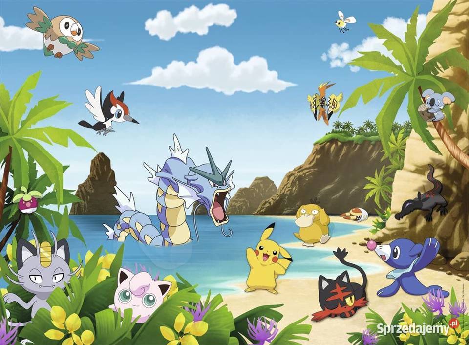 Puzzle Pokemon Zestaw 200 el XXL 58x25 małopolskie