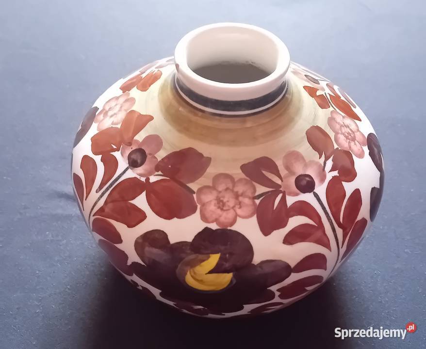 Wazon fajansowy ręcznie malowany ZF Koło Model wielkopolskie