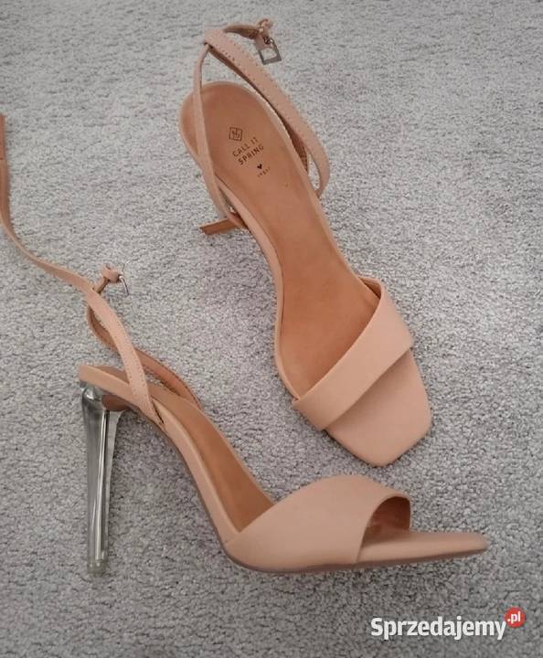 skórzane sandały nude rozmiar 37 Lublin